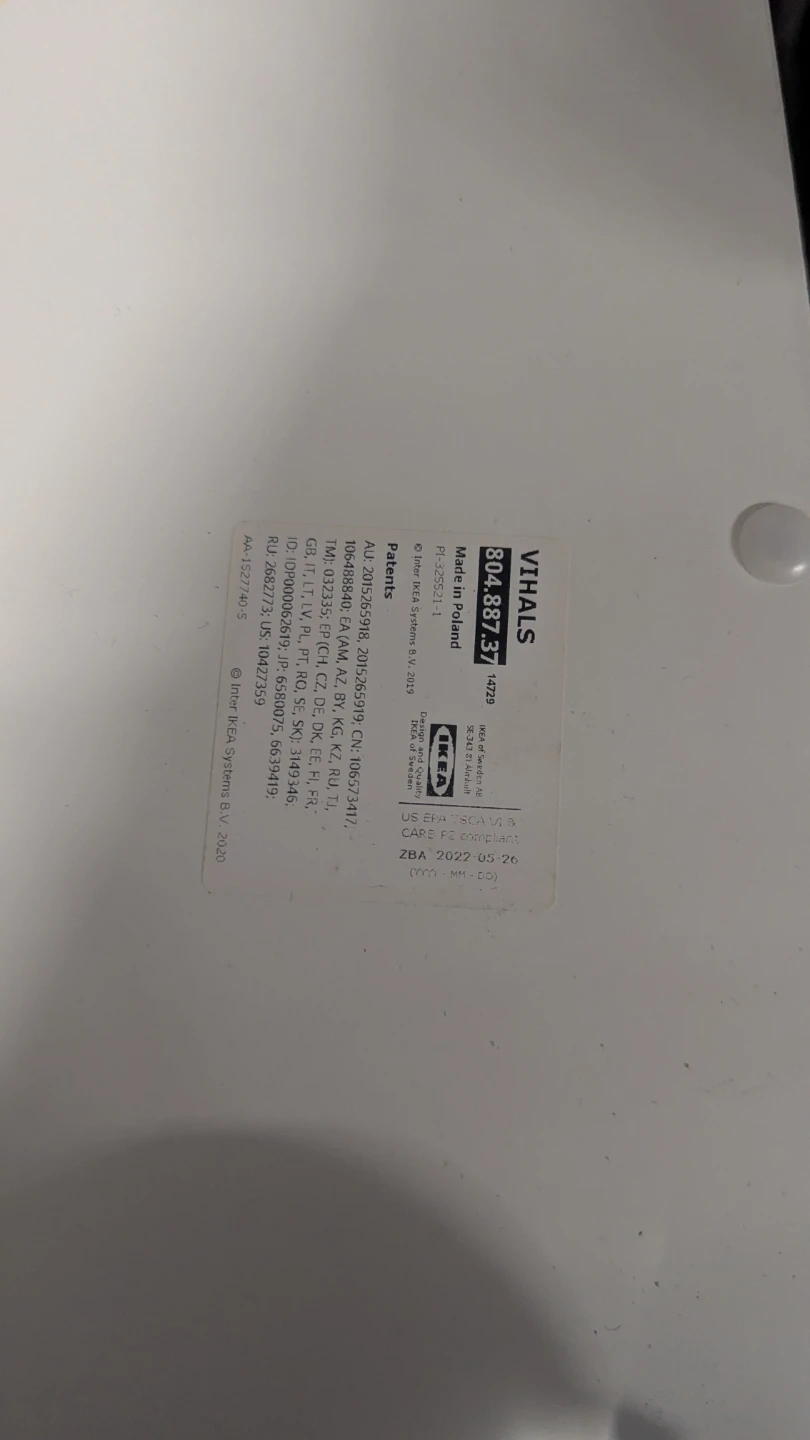 IKEA Vihals White Side Table on Wheels - photo 2