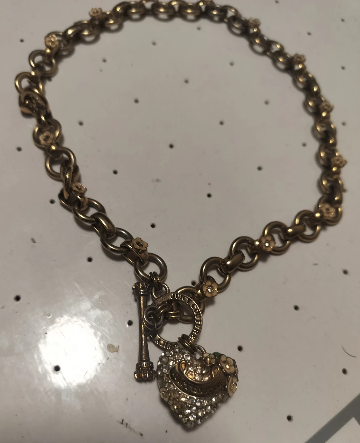 Juicy Couture Heart Charm Toggle Necklace