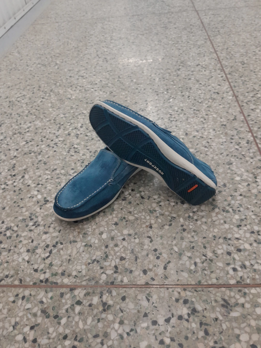 Rockport Mens Blue Suede Loafers Size 9 - photo 2