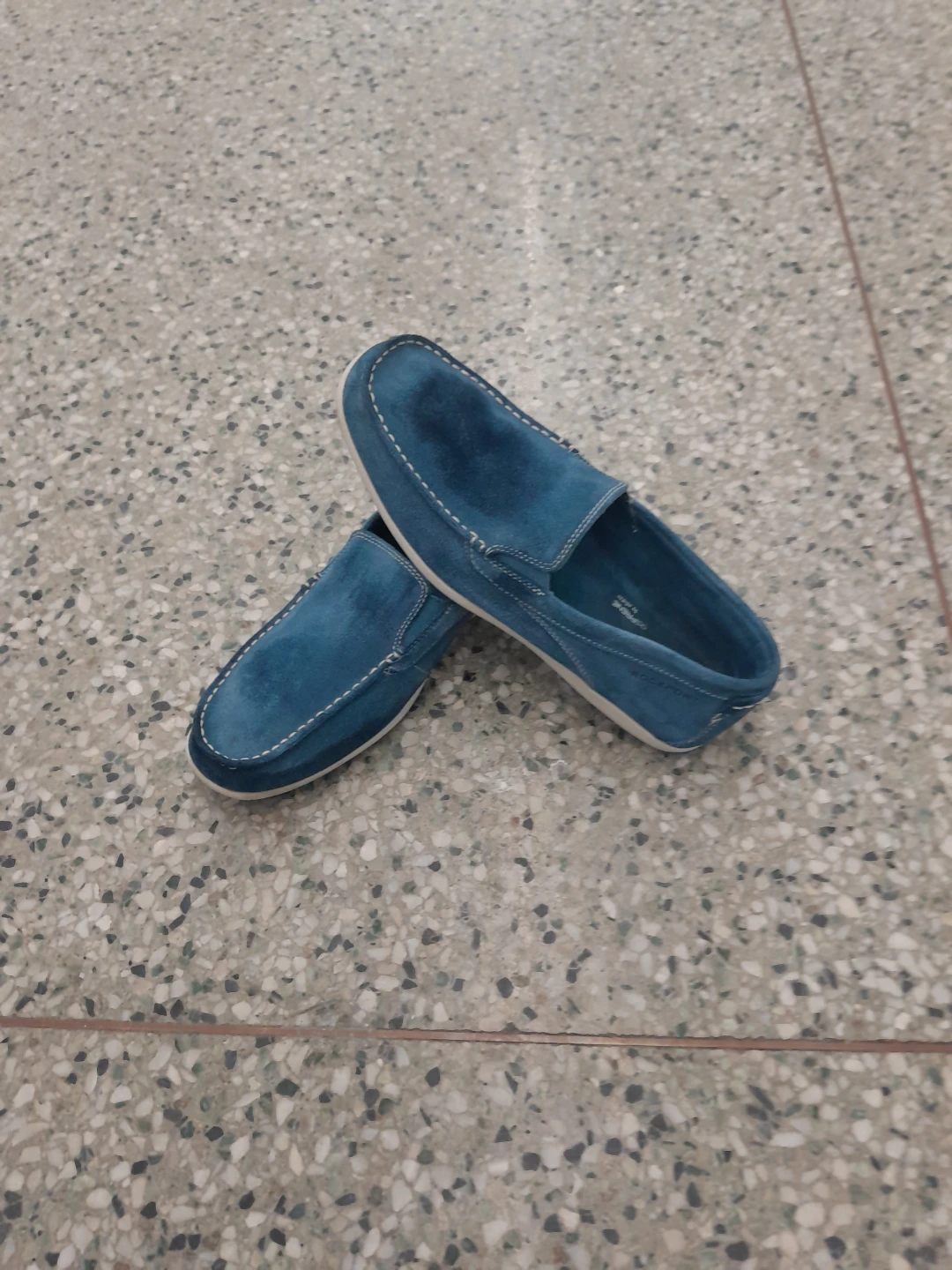 Rockport Mens Blue Suede Loafers Size 9 - photo 3
