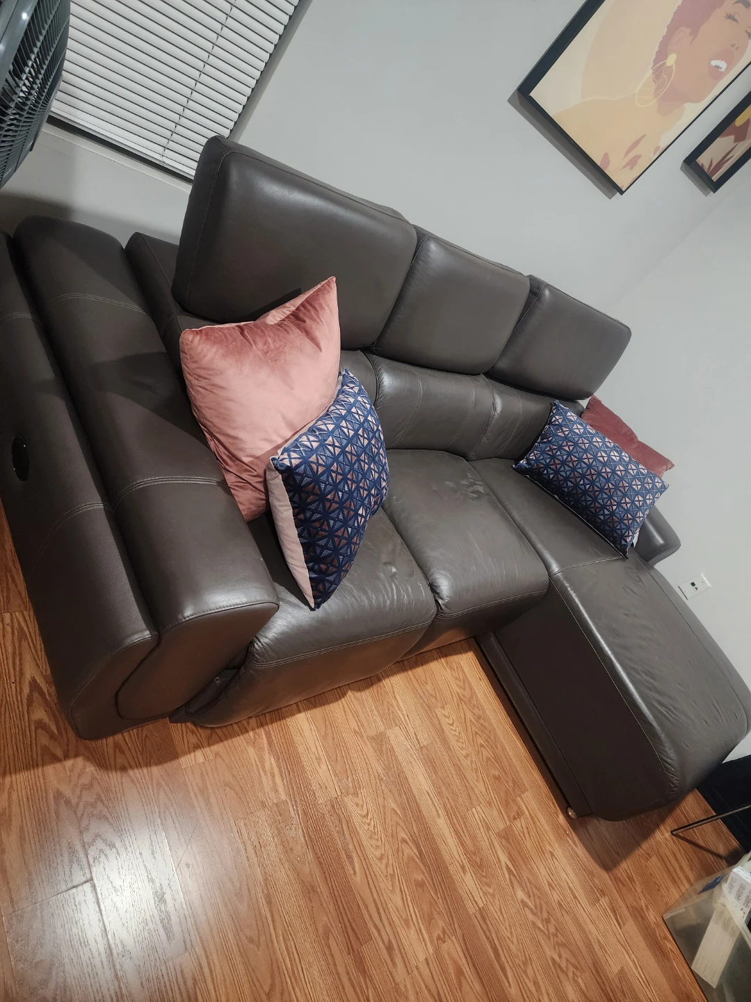 Brown Leather Sectional Sofa