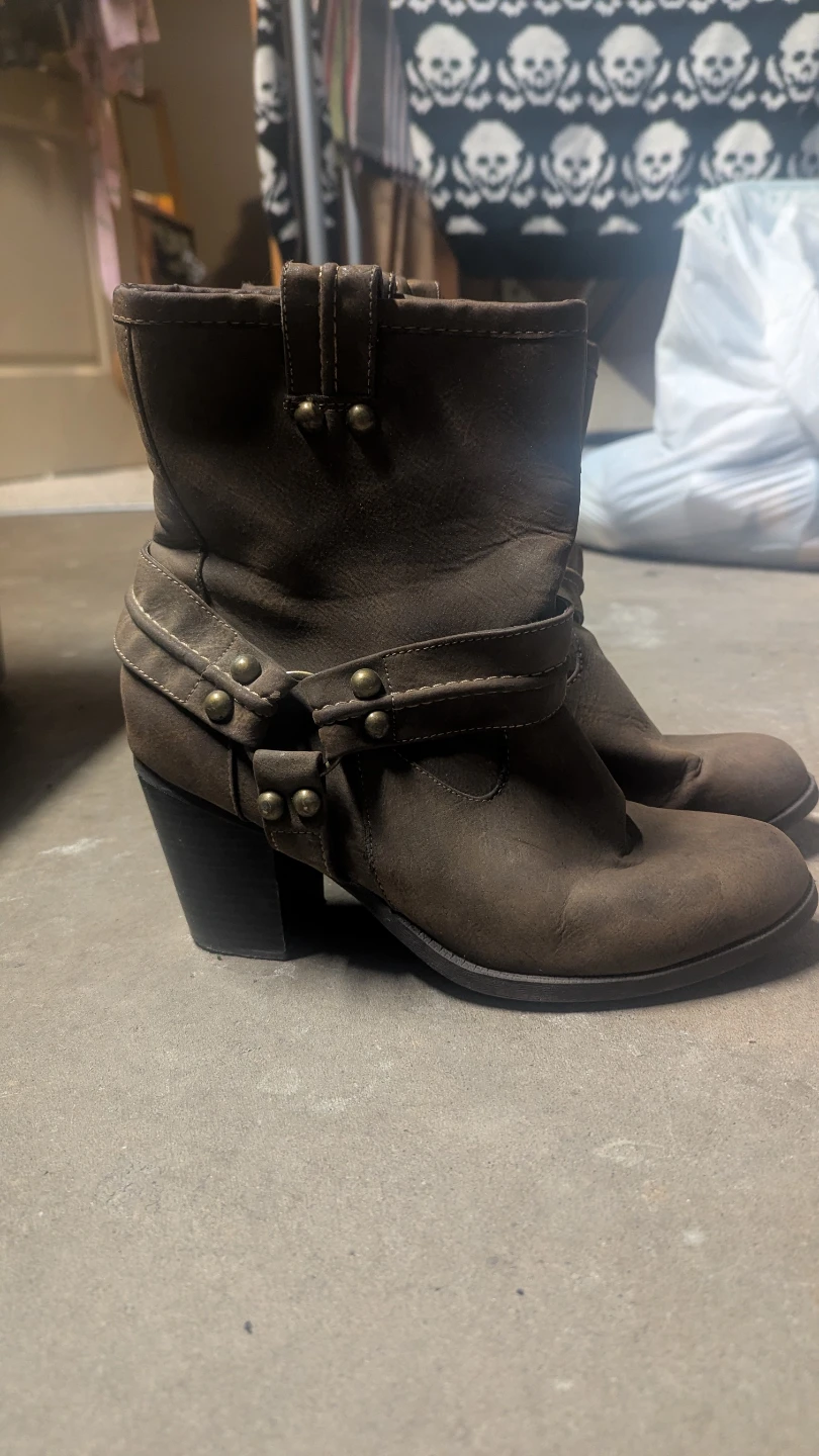 Leather Ankle Boots - Size 8.5