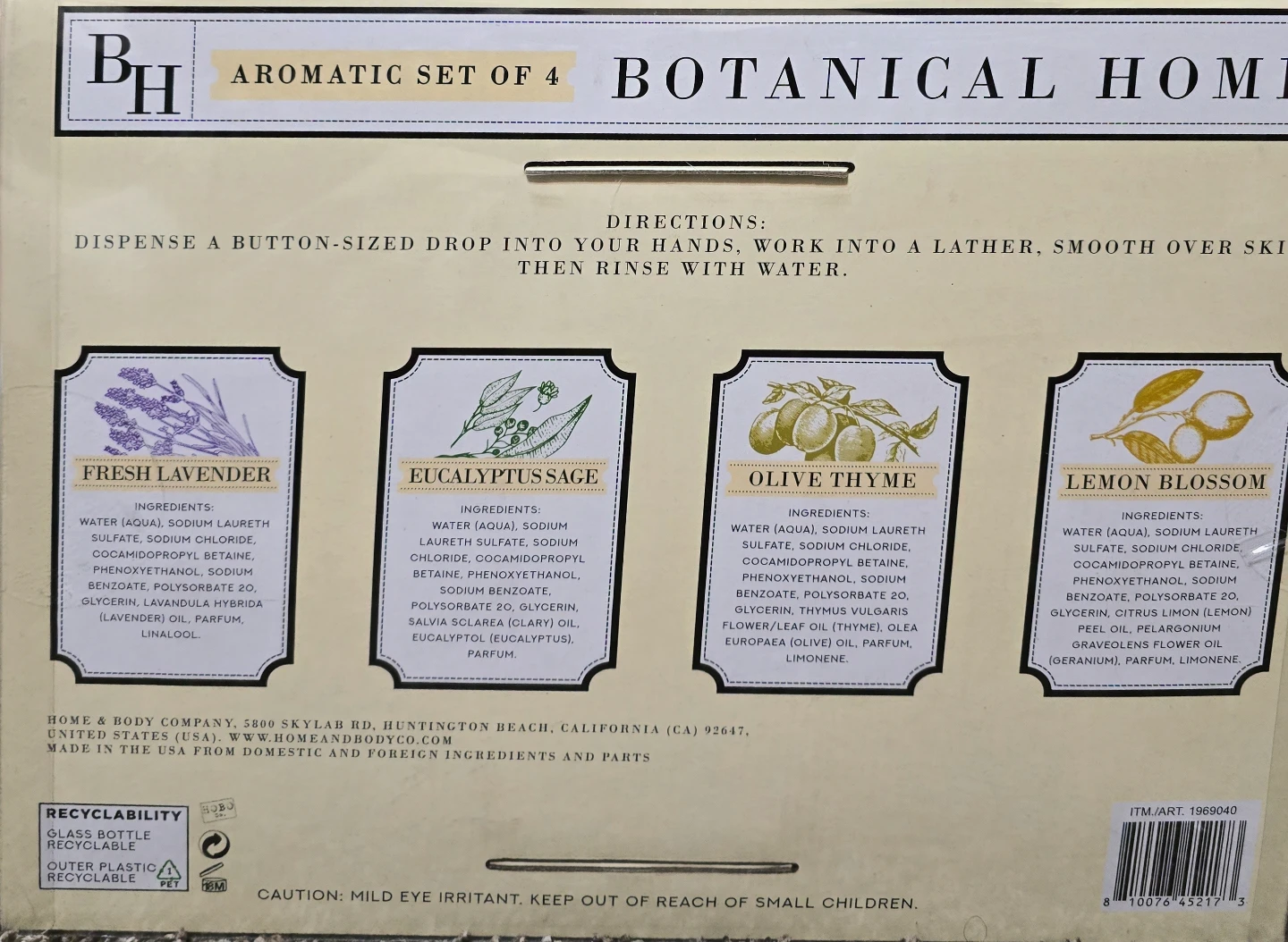 Botanical Home Hand Soap Collection Set of 4 - photo 2