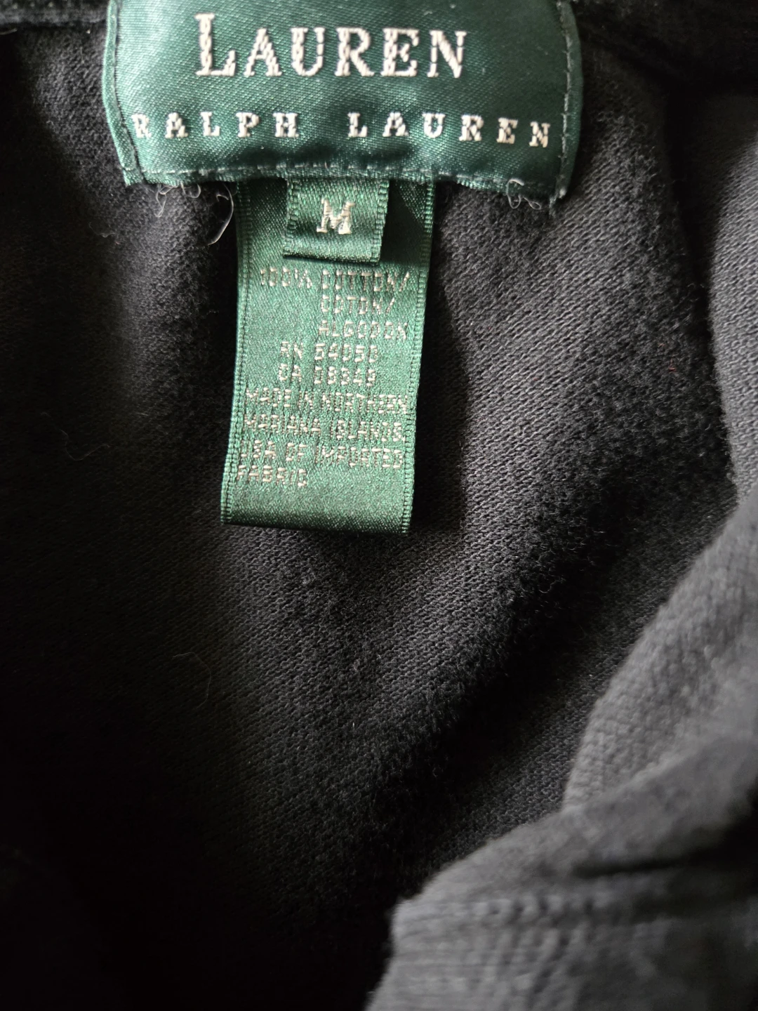 Lauren Ralph Lauren Black Polo Shirt - Size M