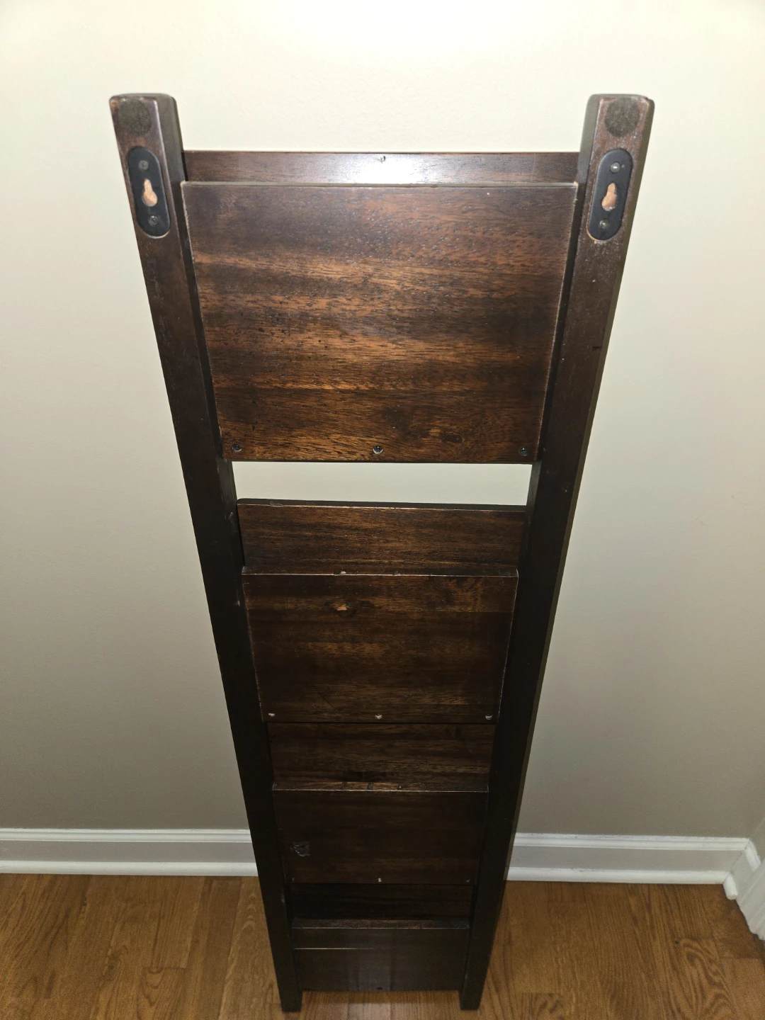 Dark Brown Wooden Wall Mountable Magazine Rack - photo 4