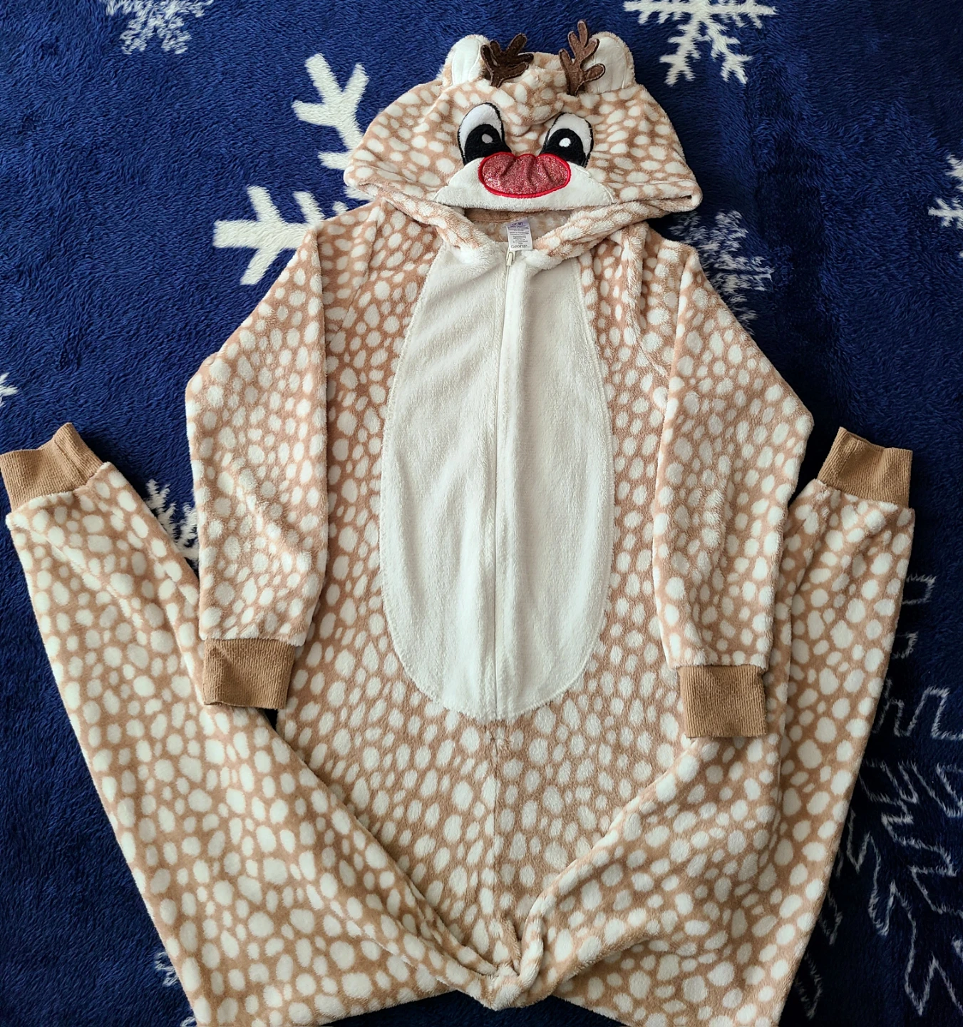 Reindeer One-piece Pj's - Size 7-8y and 10-12y