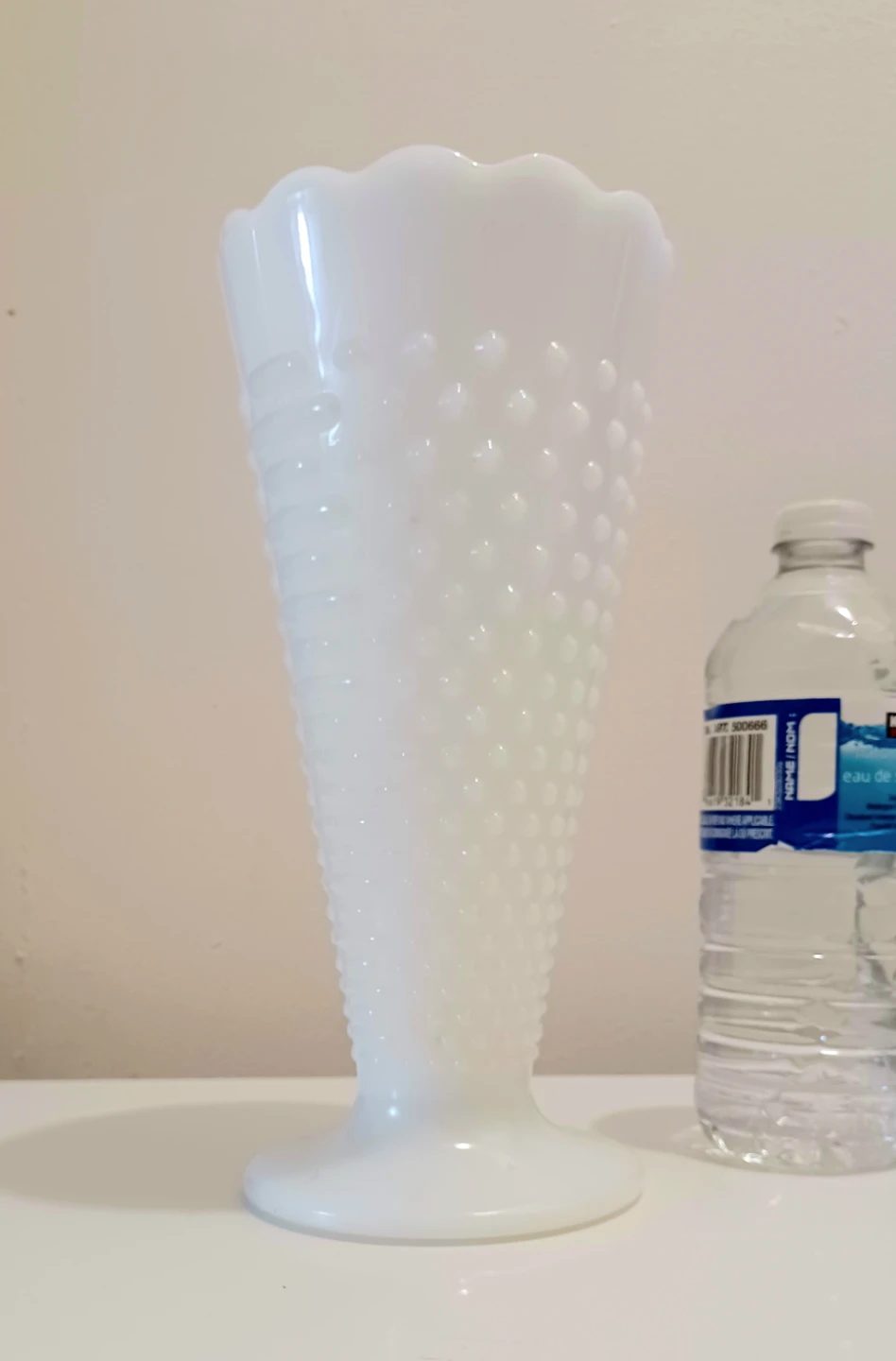 Mid Century Anchor Hocking Hobnail Vase