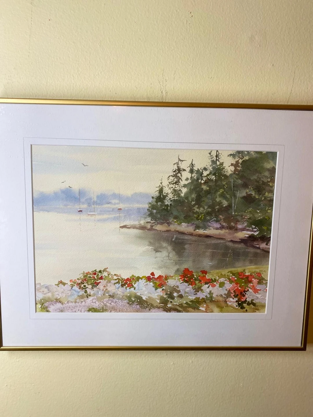 Roses and Boats by Barbara Johansen Framed Art