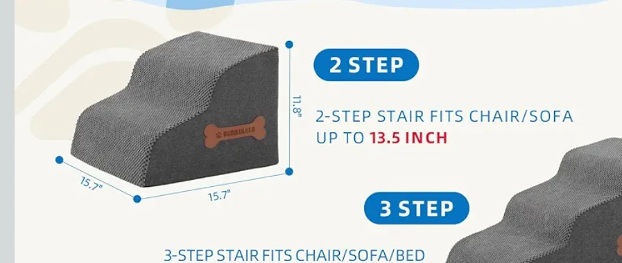Nordjager 2-Step Pet Stairs - Grey - photo 2