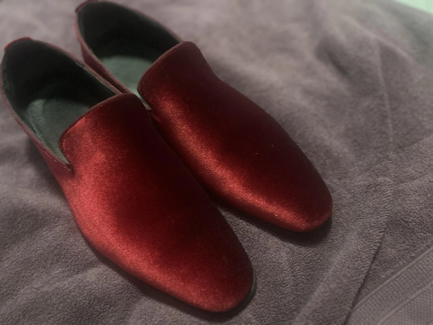 Red Velvet Loafers