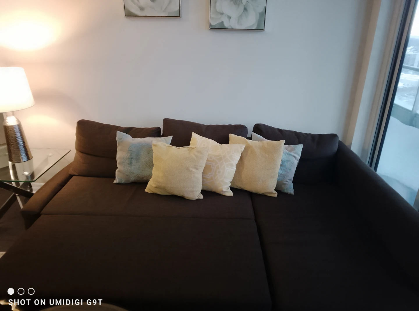 Brown Sectional Sofa with Pull-Out Bed - photo 2
