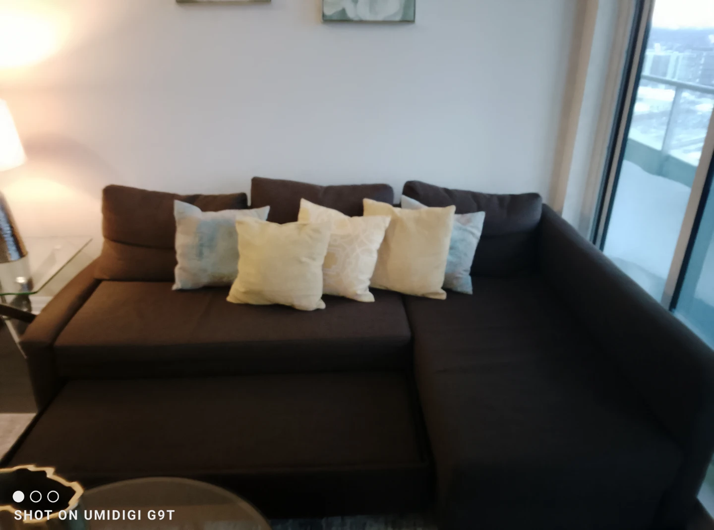 Brown Sectional Sofa with Pull-Out Bed - photo 3