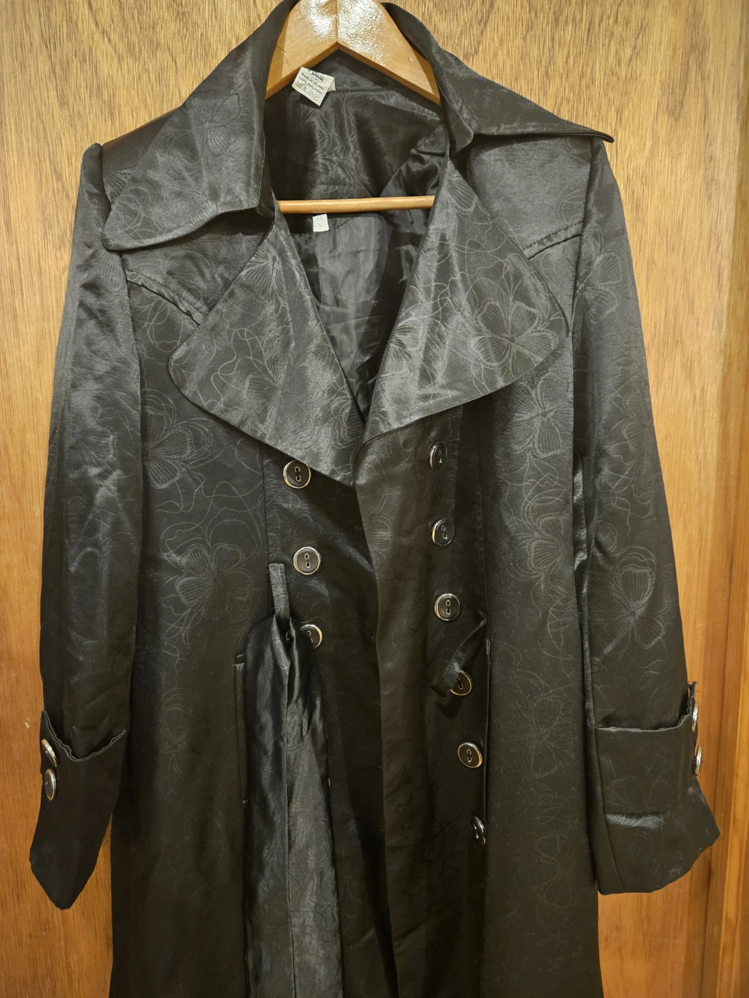 Shefoun Black Trench Coat - Size 40 - photo 2