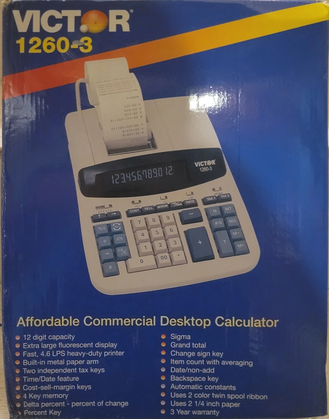 VICTOR 1260-3 Commercial Desktop Calculator