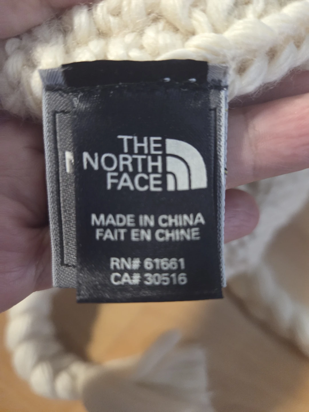 The North Face White Knit Hat with Tassels - photo 2