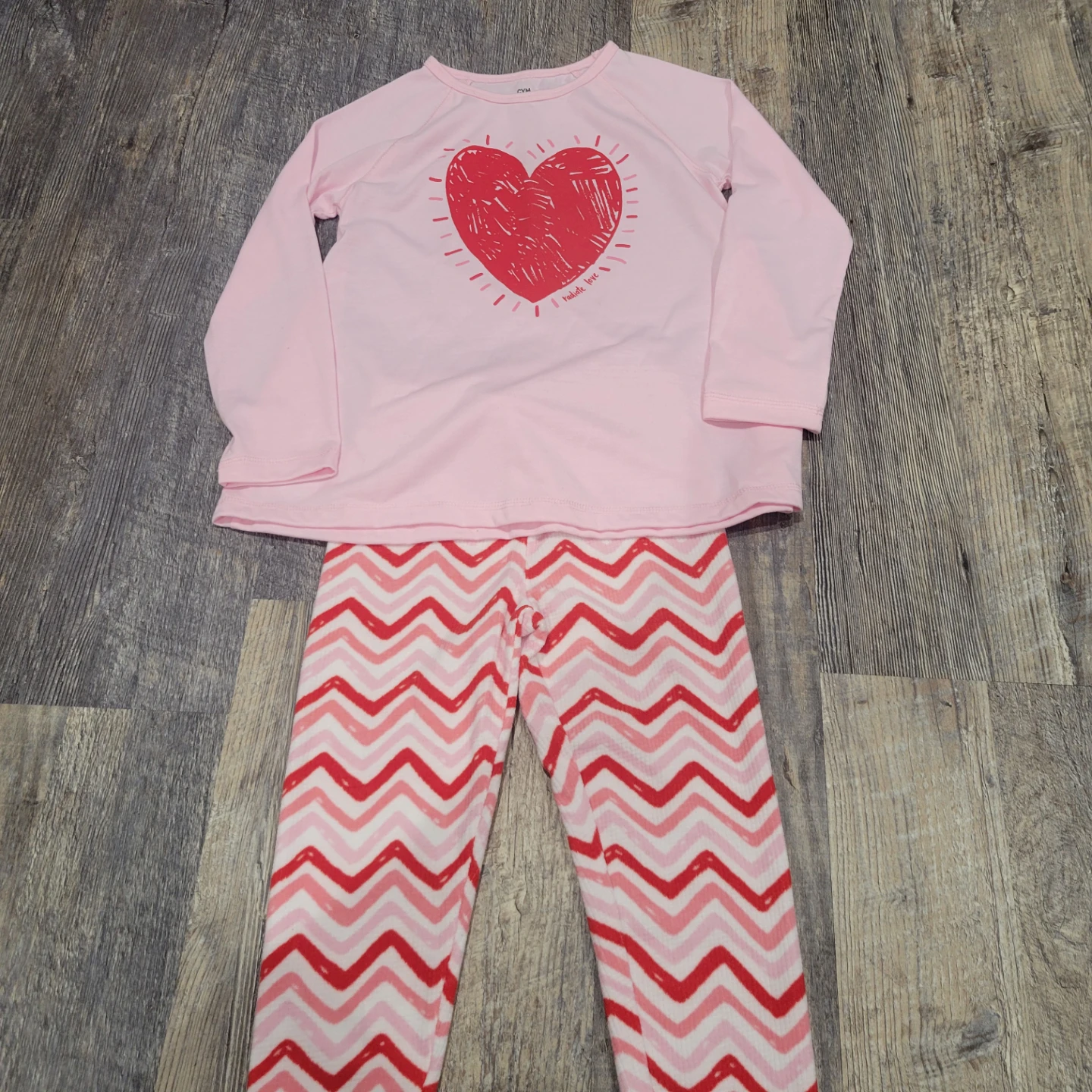 GymBoree Girls Pink Heart Pajama Set size 5/6