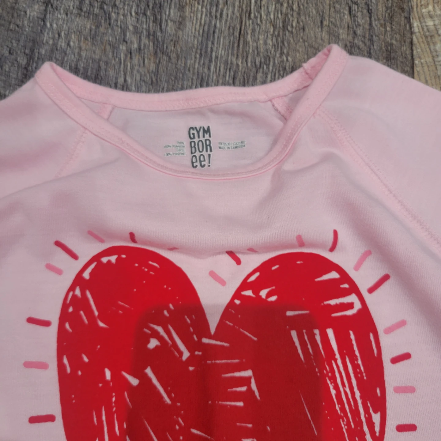 GymBoree Girls Pink Heart Pajama Set size 5/6 - photo 3