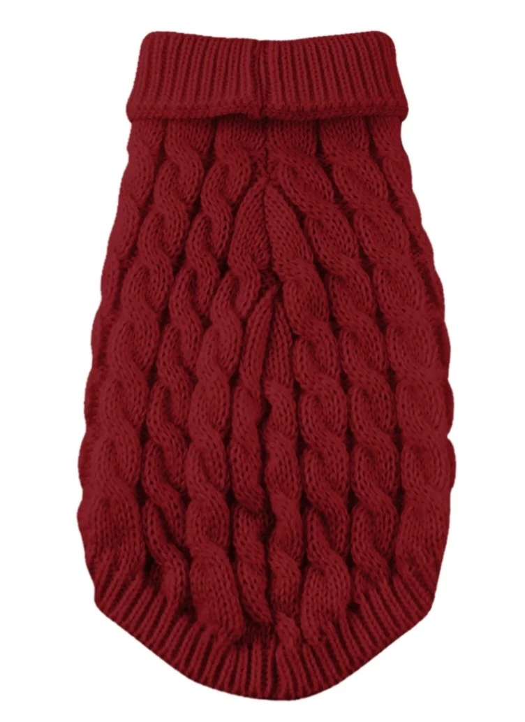 Red Knitted Dog Sweater - Small Size - photo 2