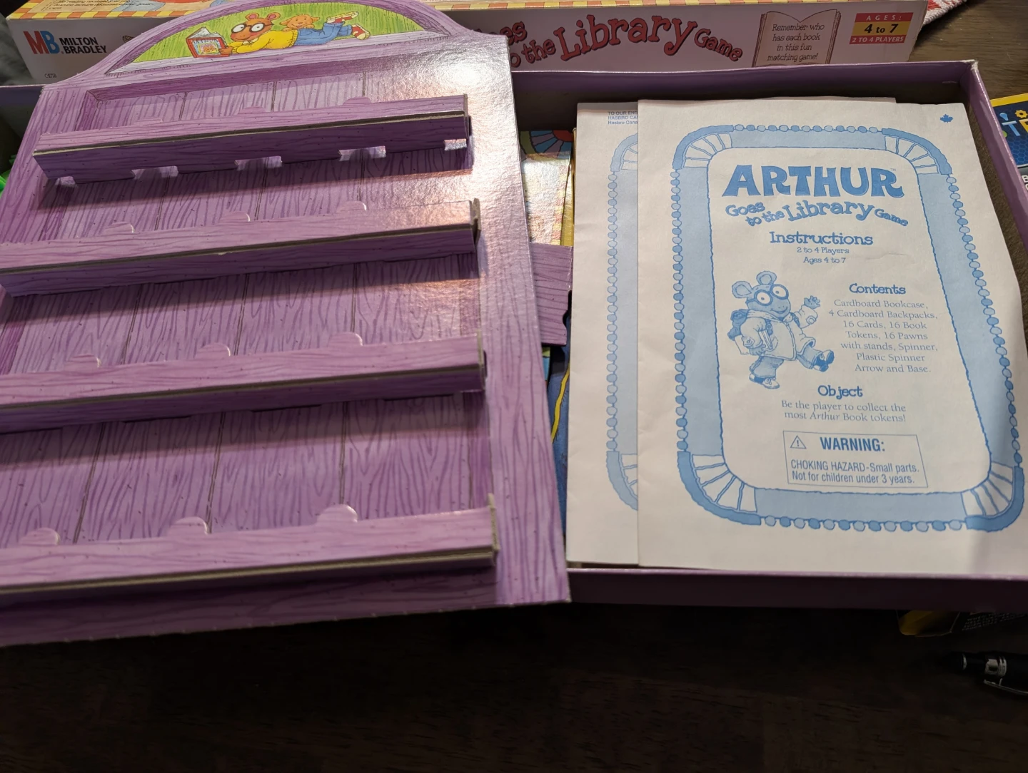 Vintage Milton Bradley Arthur Goes to the Library Game - photo 2