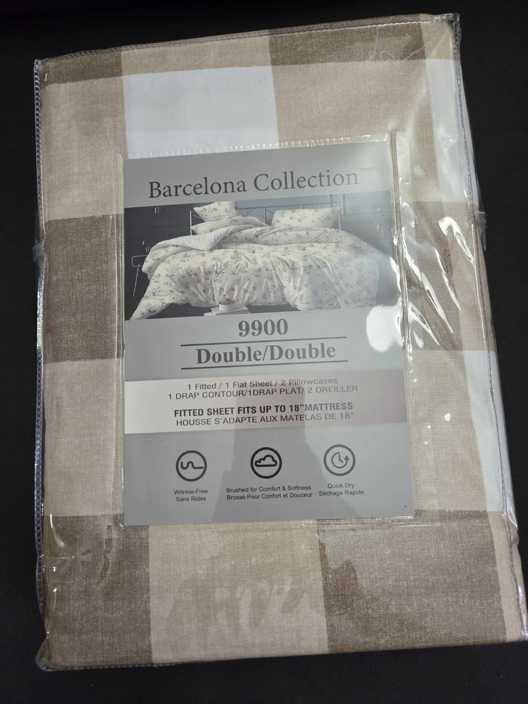 Barcelona Collection Double/Double Bedsheet Set - New
