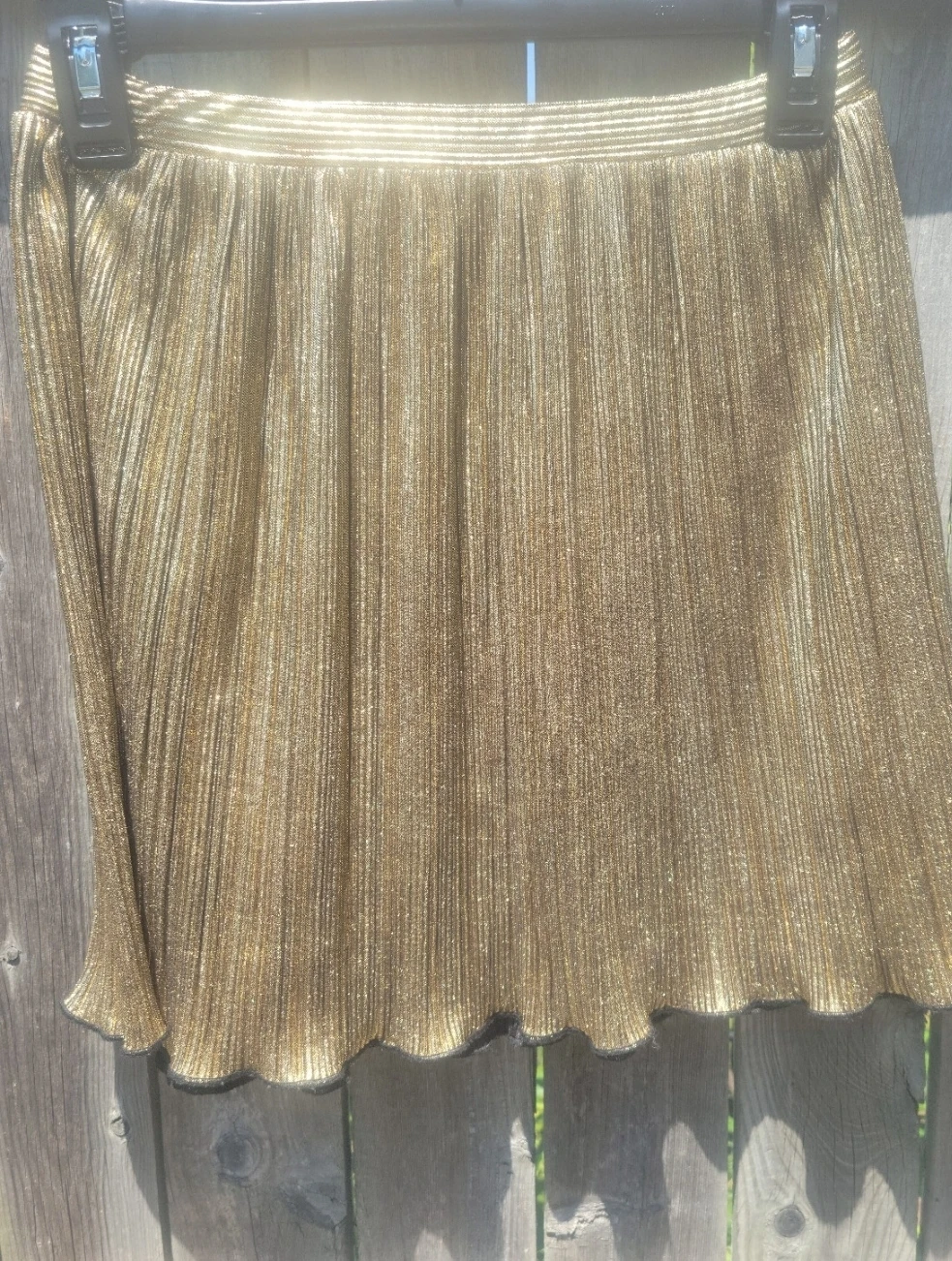 Gold Pleated Skirt - Size m - photo 2