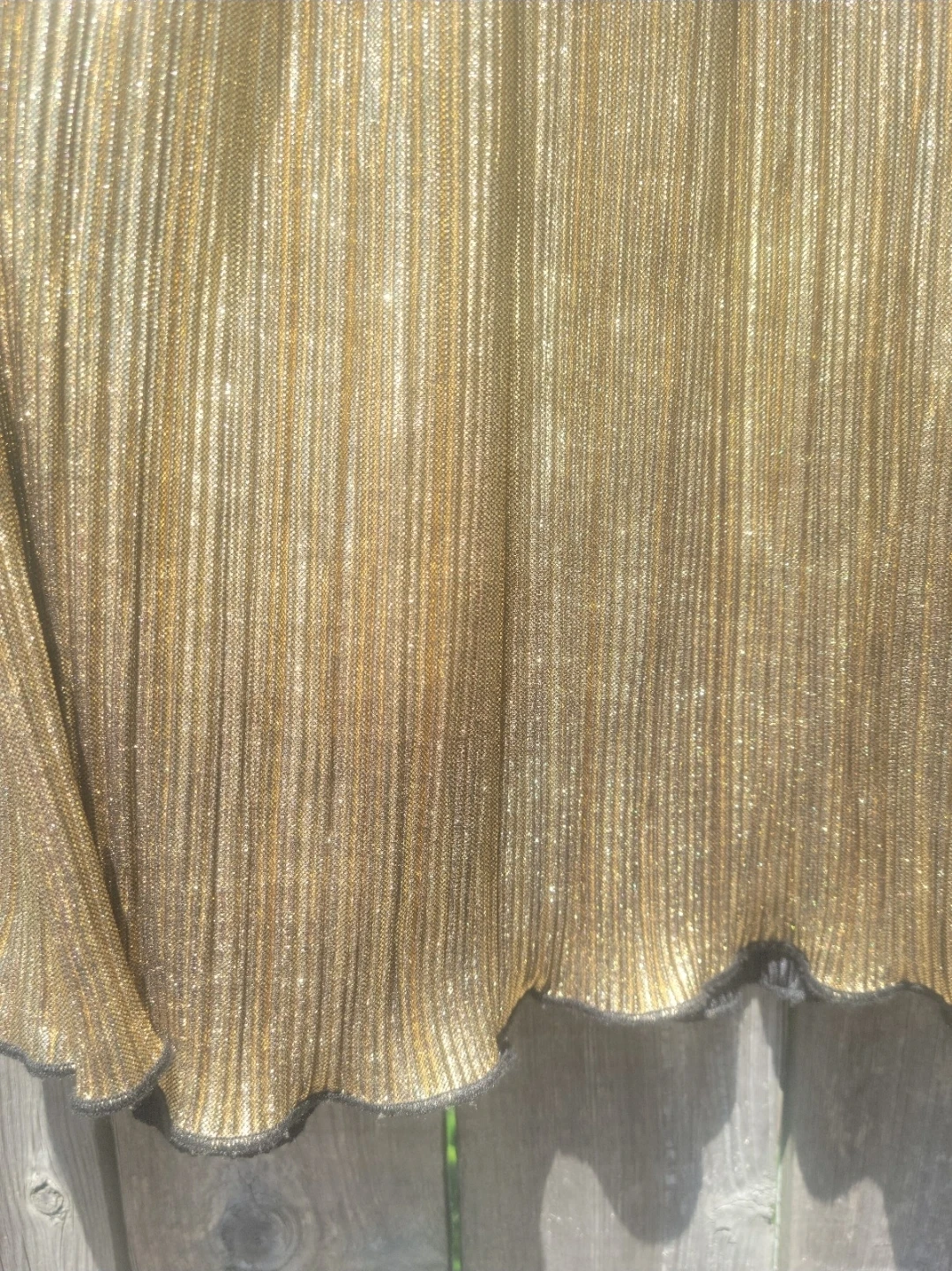 Gold Pleated Skirt - Size m - photo 3