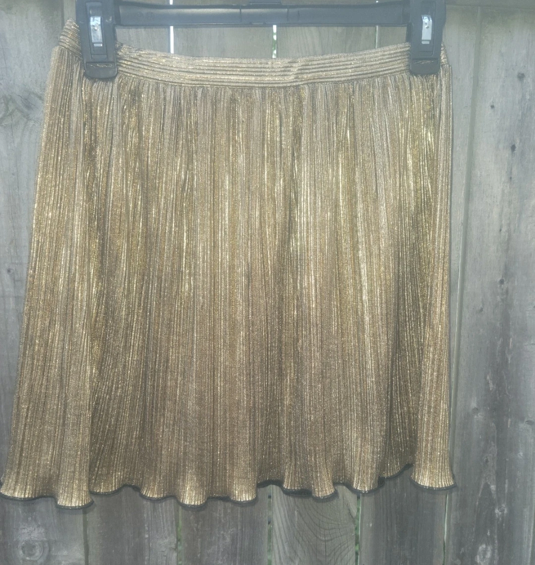 Gold Pleated Skirt - Size m - photo 4