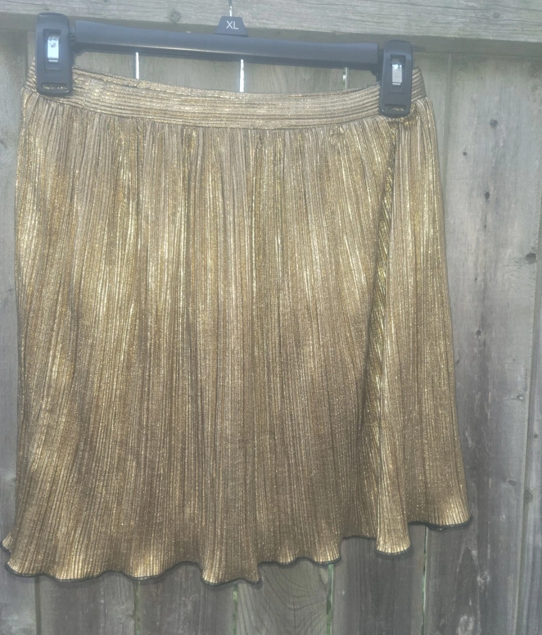 Gold Pleated Skirt - Size m - photo 5