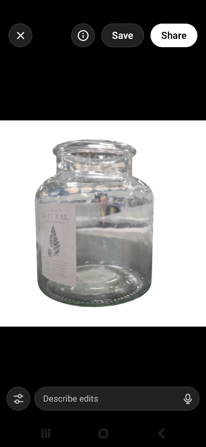 Natural Wash Cosmetics Glass Jar