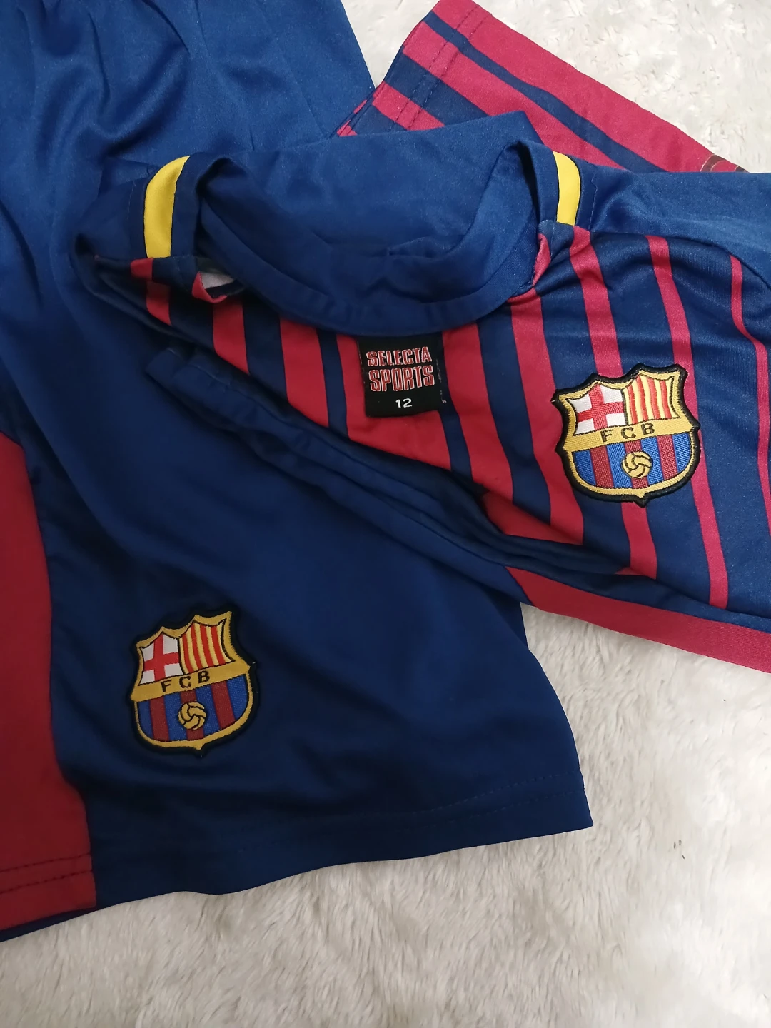 FC Barcelona Soccer Jersey & Shorts Set - Size 12