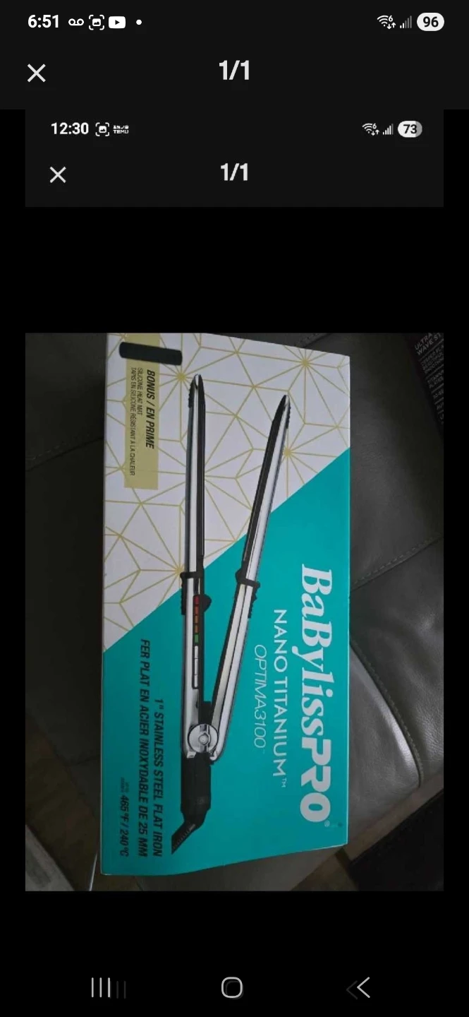 BaBylissPRO Nano Titanium Optima 3100 Flat Iron