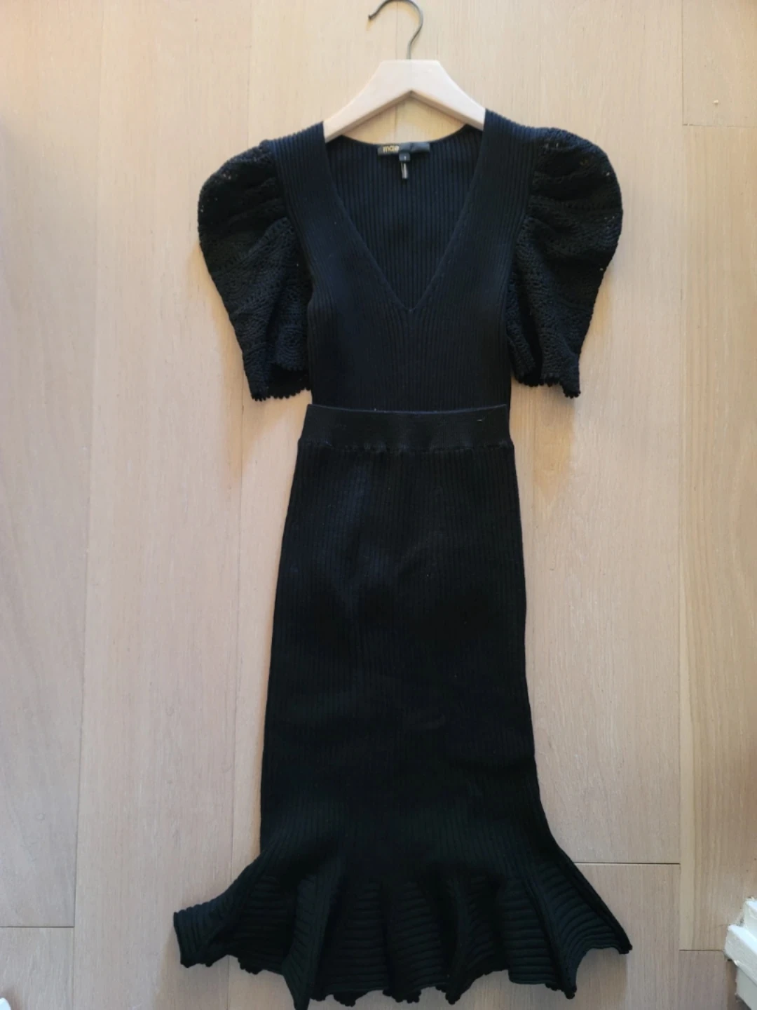LANVIN Paris Black Knit Skirt