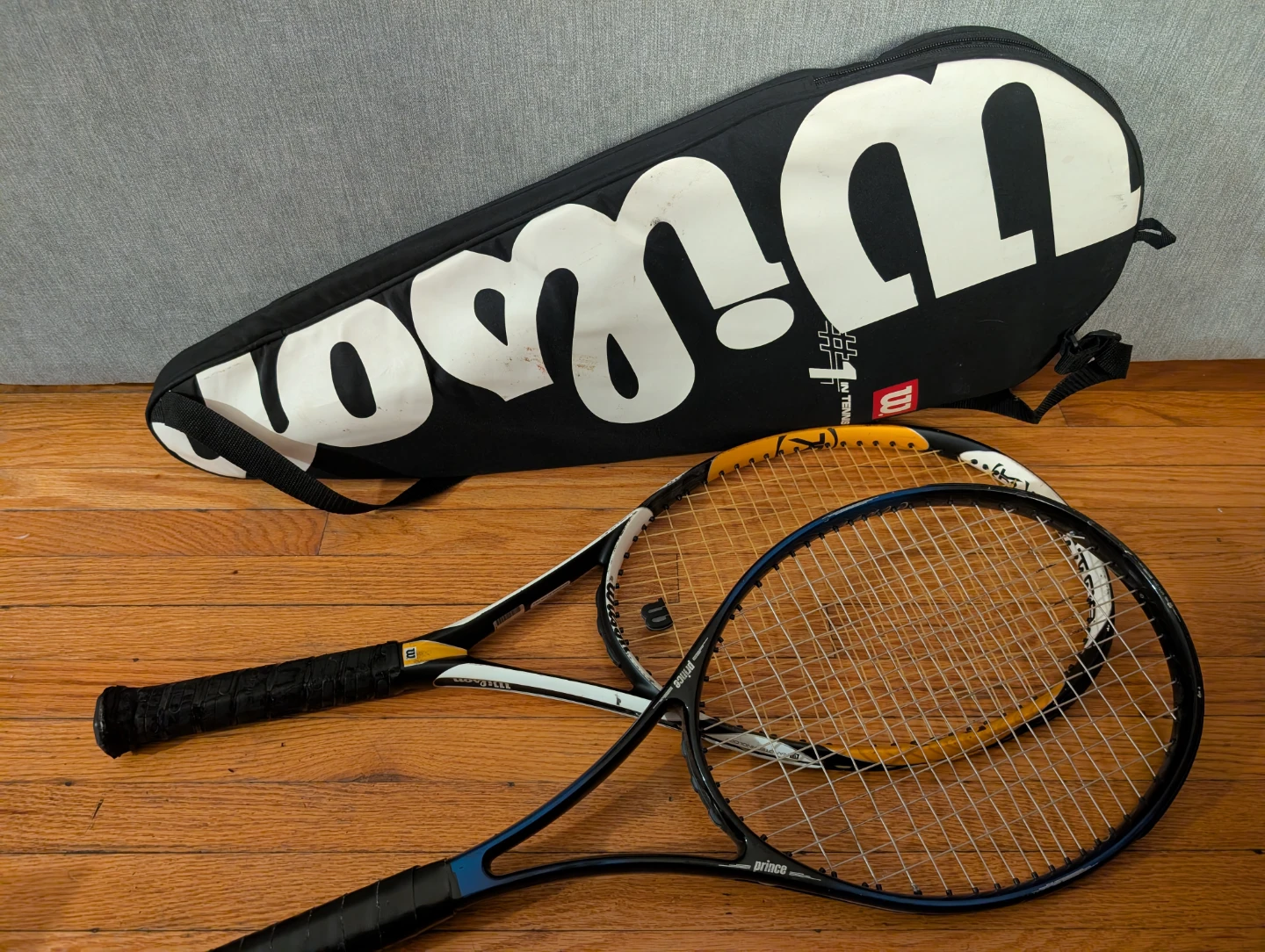 Wilson & Prince Tennis Rackets with Case