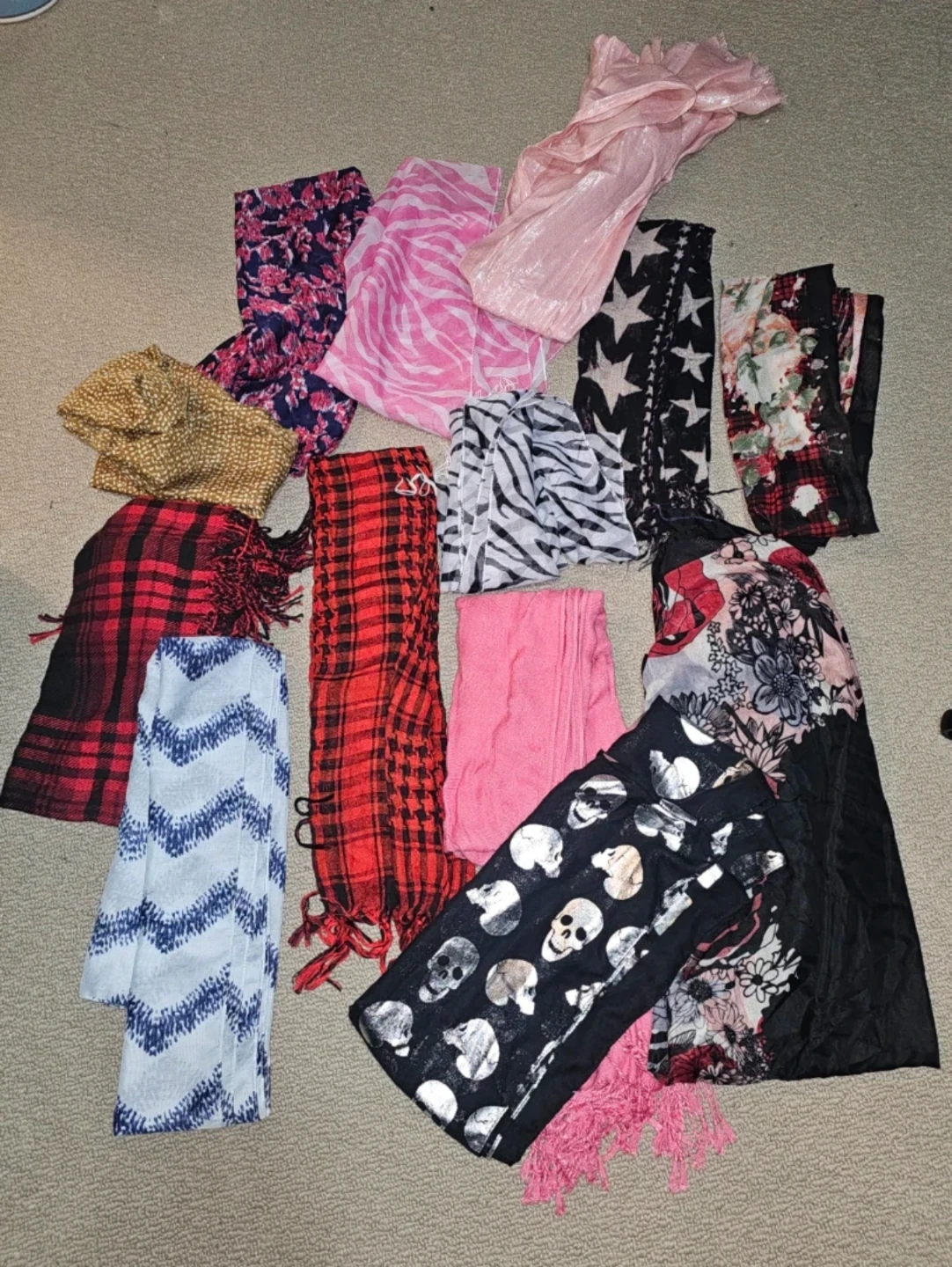 Assorted Scarves - Various Patterns & Colours