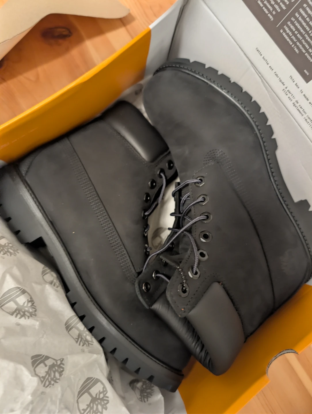Timberland premium 6 inch lace up waterproof boot black