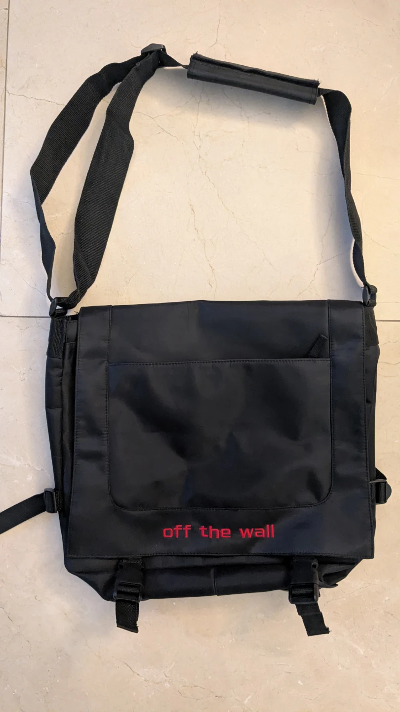 New 'Off the Wall' Black Messenger Bag