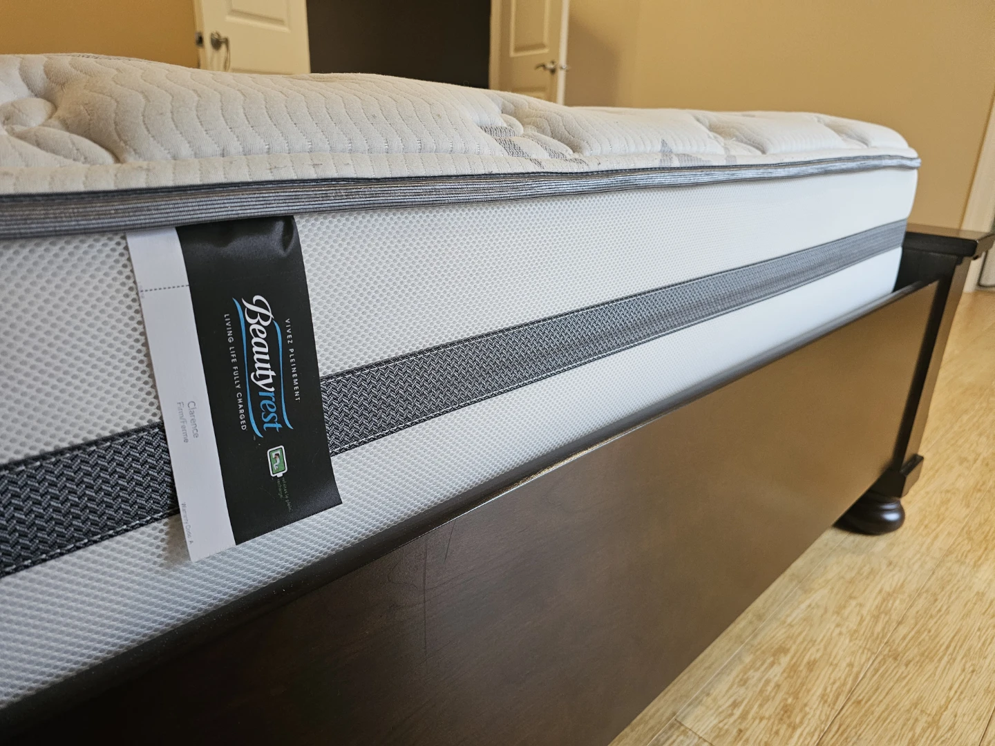 Hardwood bed frame with Beautyrest Pillow Top Mattress - photo 3