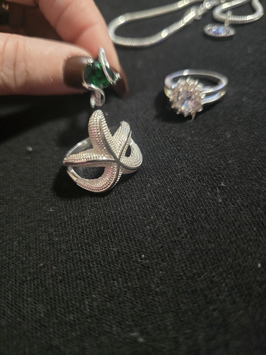 Assorted Silver Rings & Bracelet - photo 2