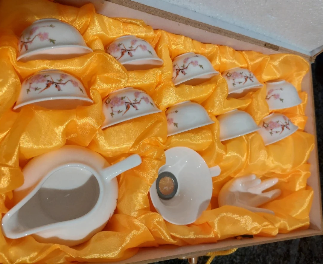 Jing Pin Yu Ci Tea Set with Wooden Box  🥕 - photo 5