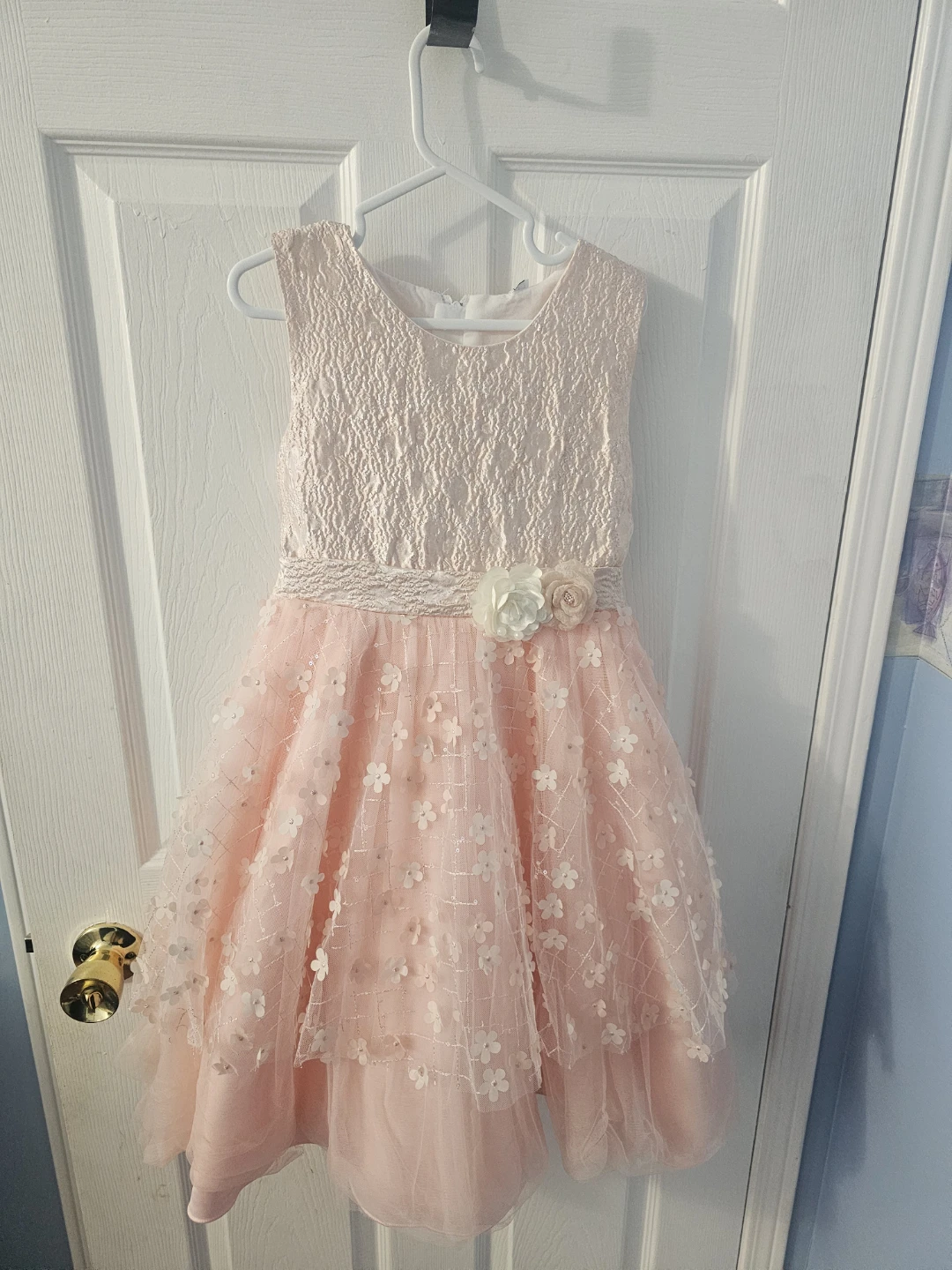 Pink Flower Girl Dress