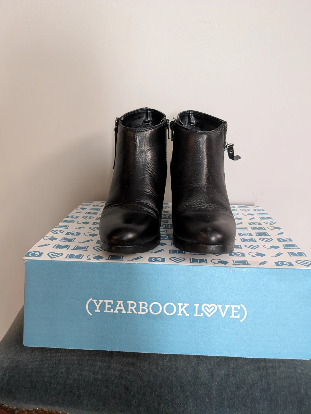 Black Leather Ankle Boots