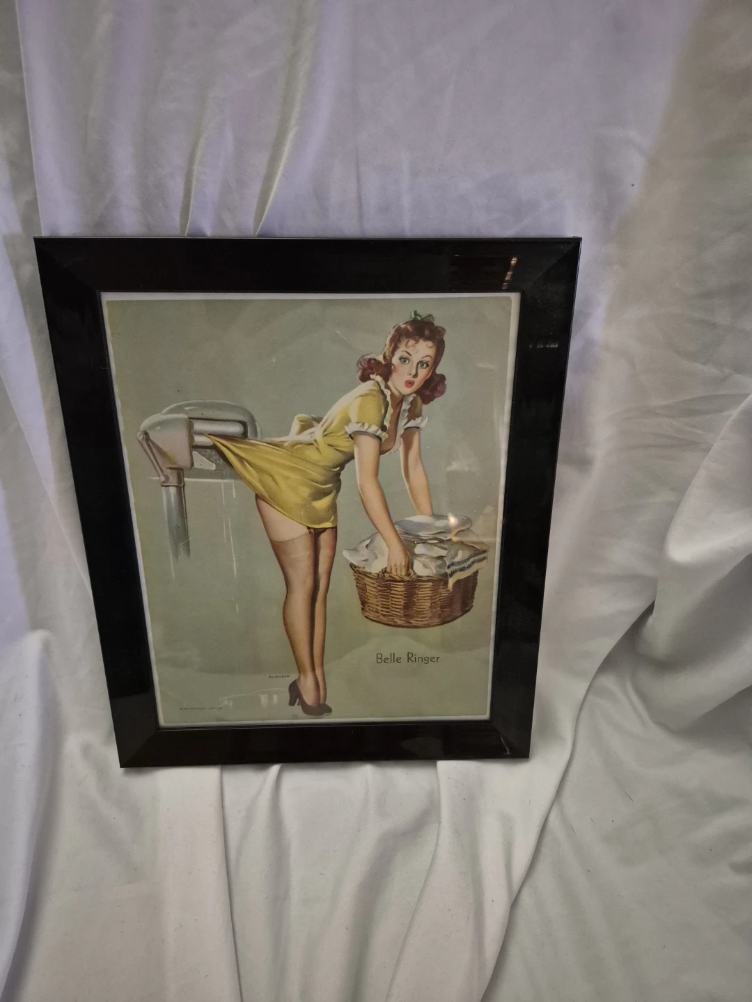 Framed Belle Ringer Pin-Up Art Print