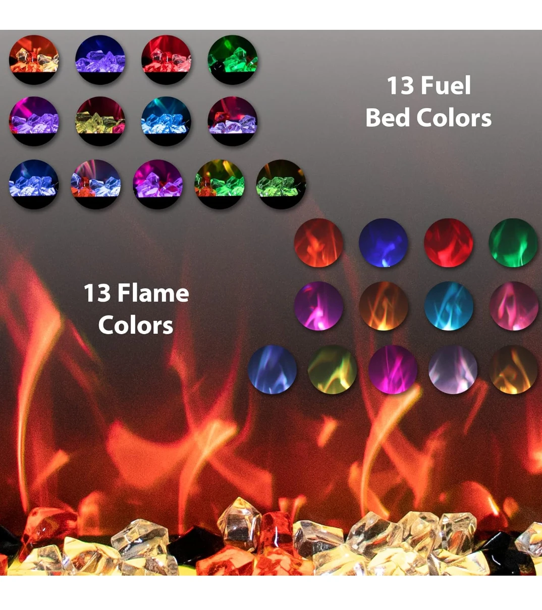 36" Electric Fireplace with 13 Color Flame & Fuel Bed - photo 5