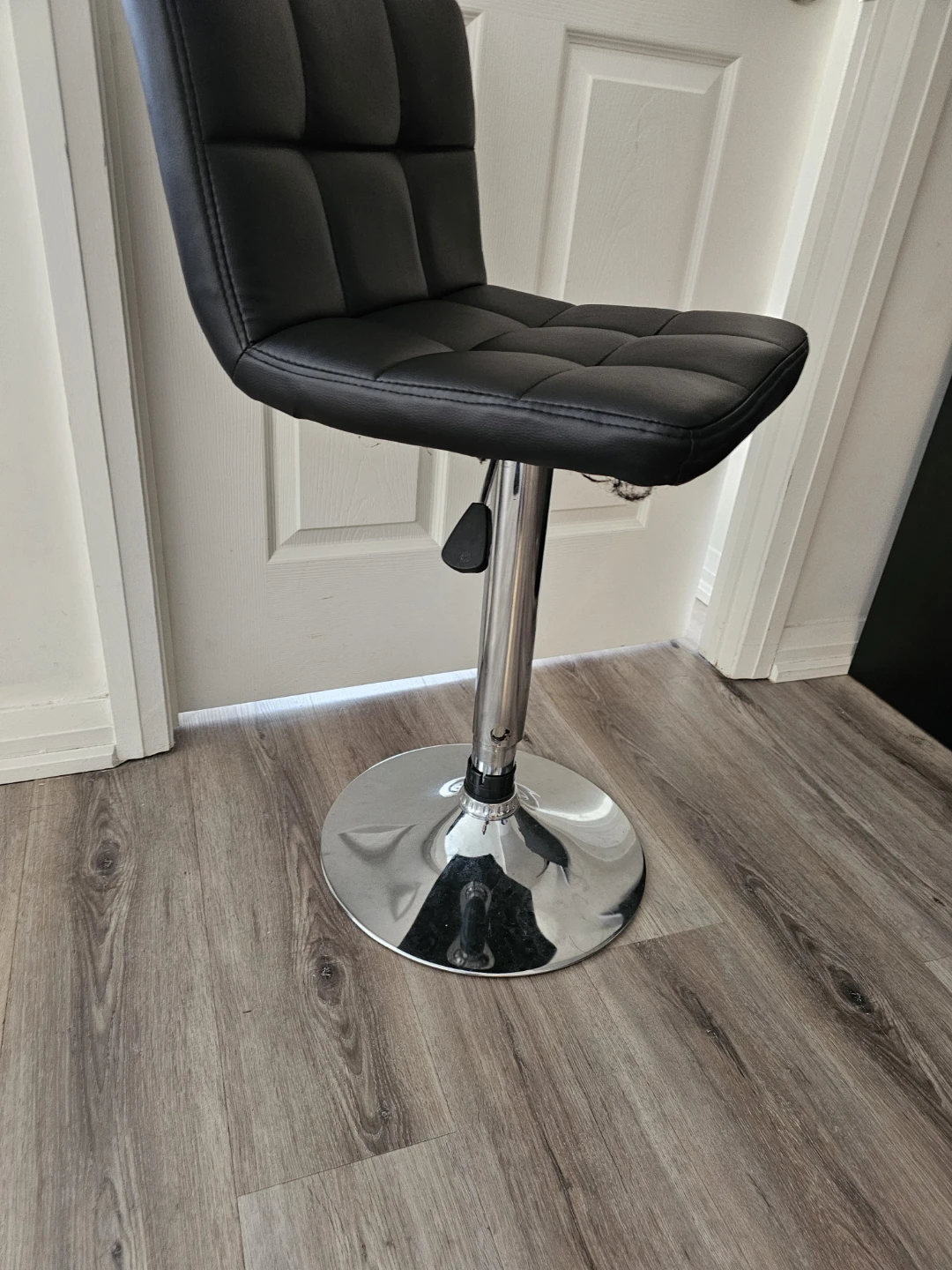 Black Adjustable Swivel Bar Stool - photo 4