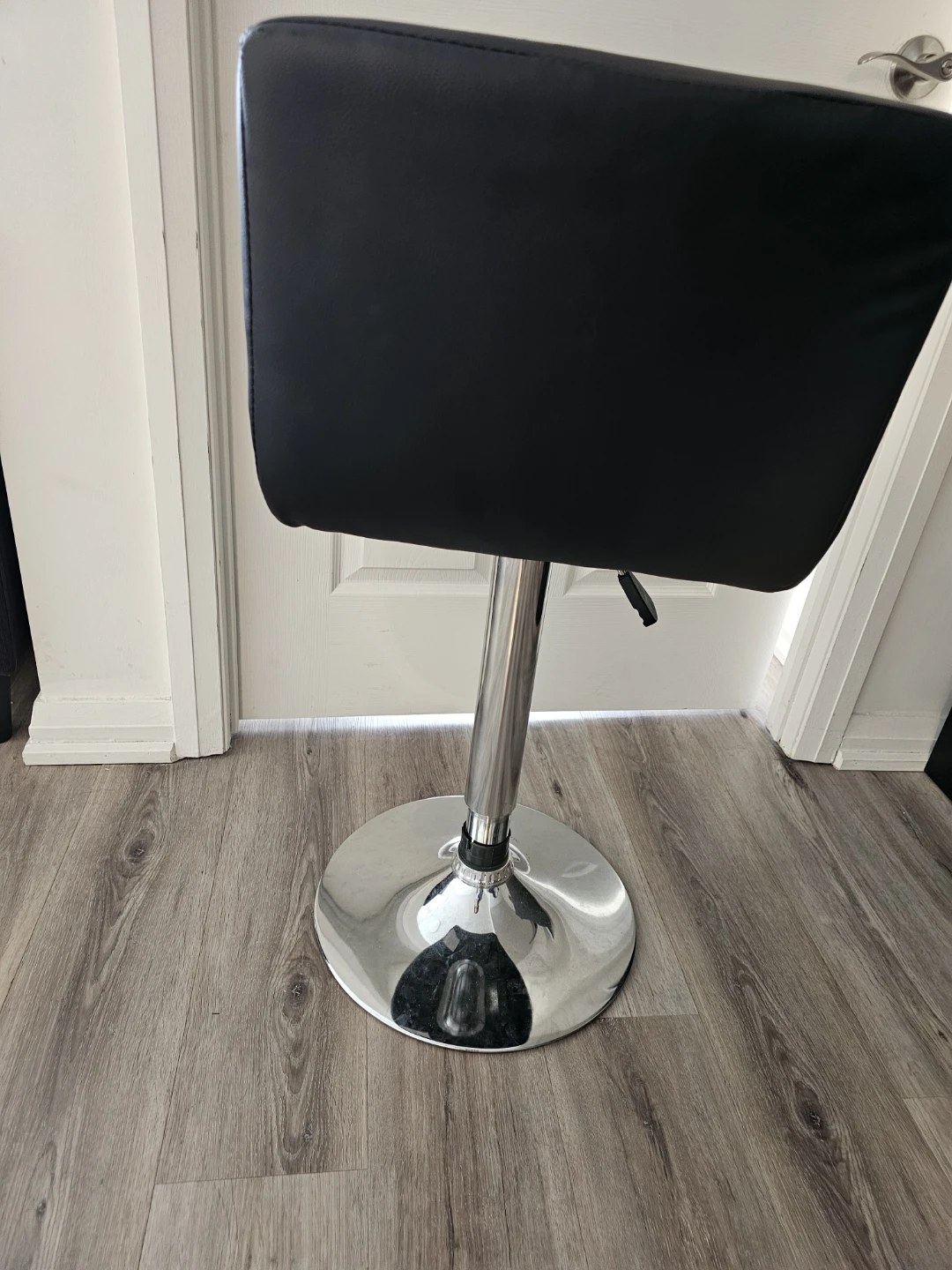 Black Adjustable Swivel Bar Stool - photo 5