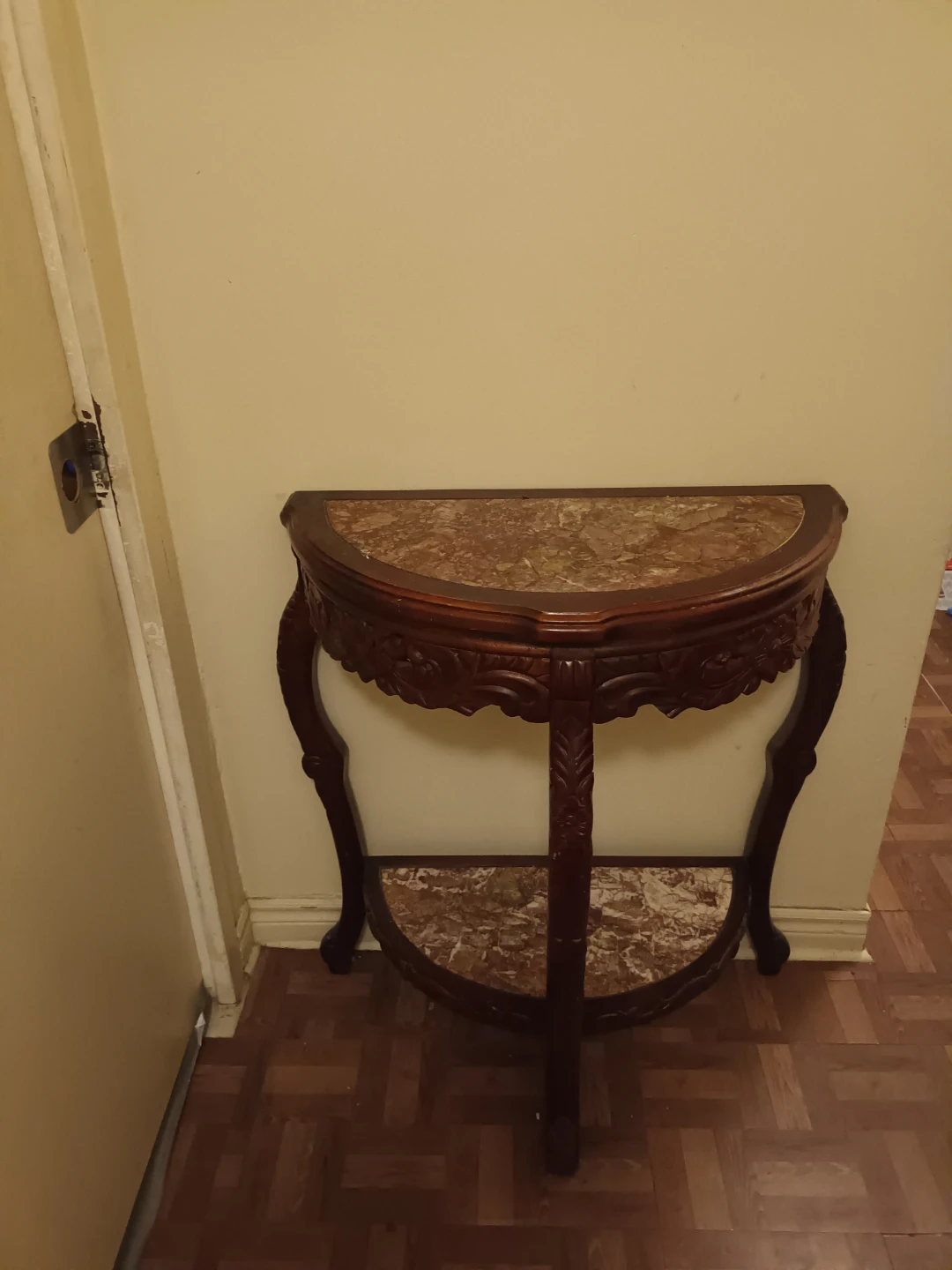 Half-moon Marble Top Accent Table - photo 3