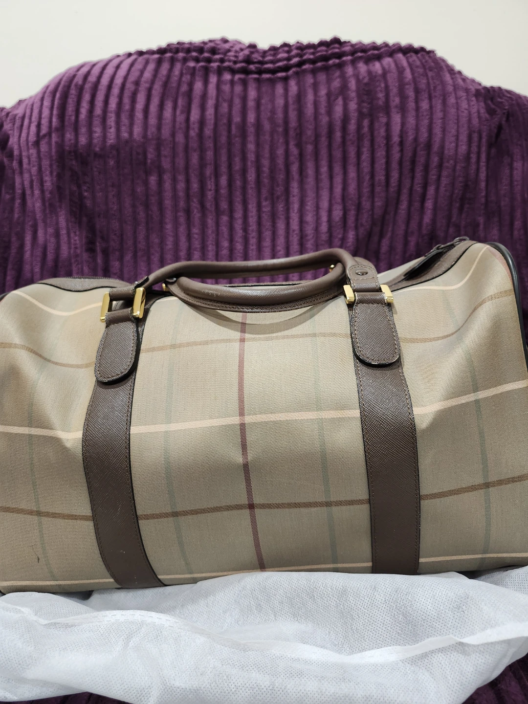Burberry's Canvass Weekender Bag - photo 4
