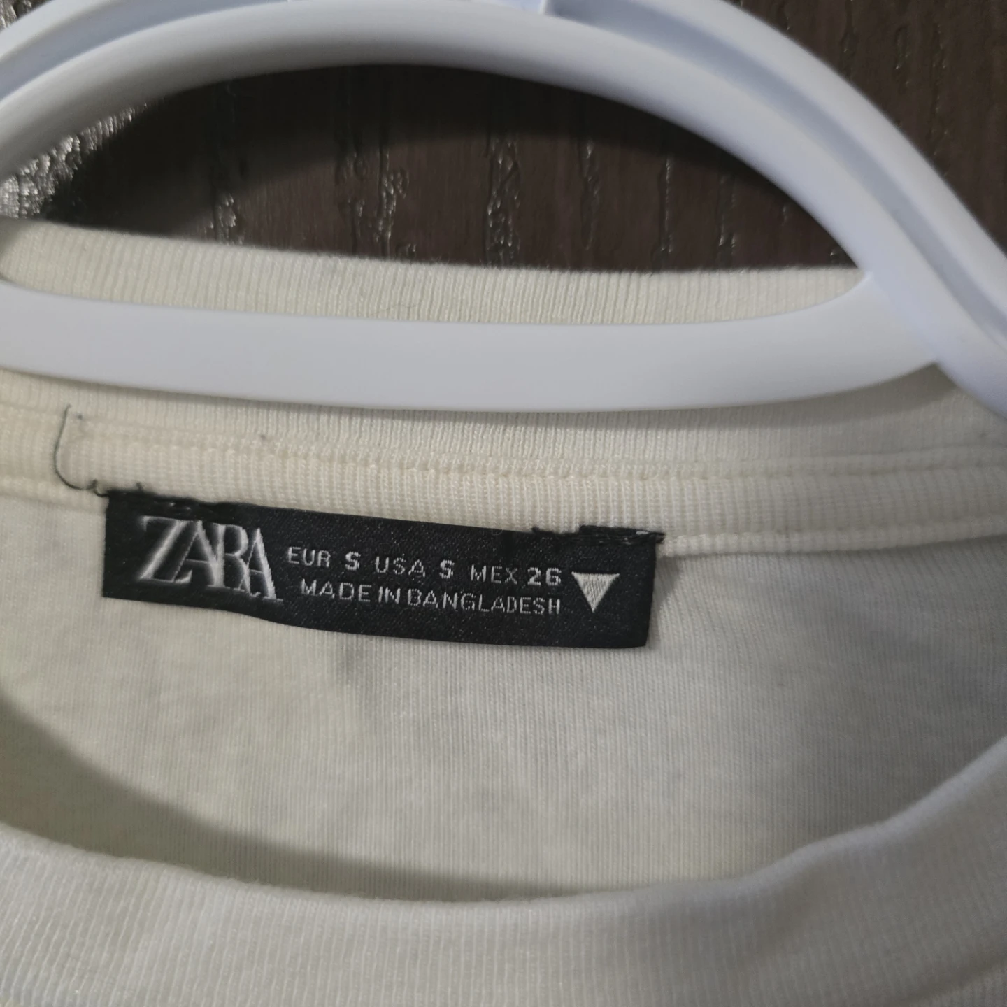 Zara Women's Long Sleeve Cropped Top - Cream - Size S - photo 2