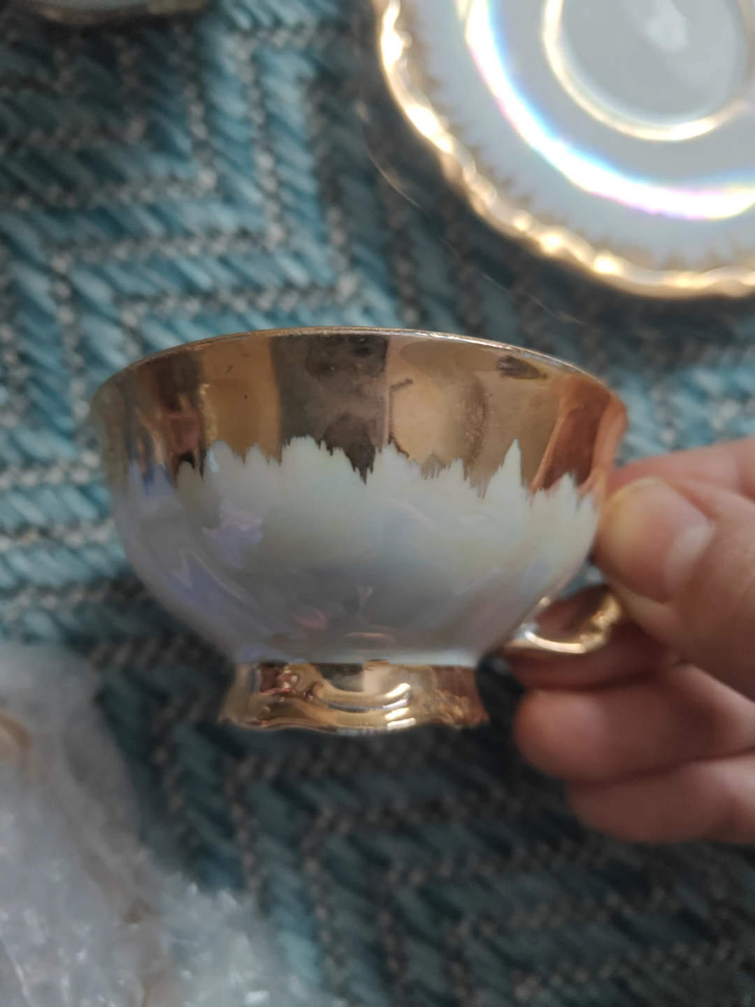 Vintage Tea Set - Gold and White - photo 5