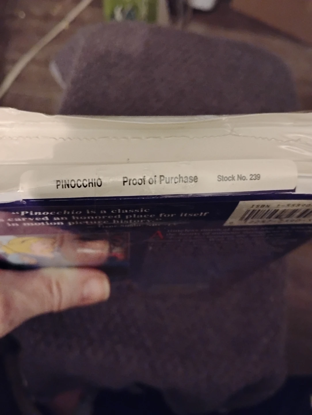 NEW!! SEALED!! DISNEY'S PINOCCHIO VHS, 1993 - photo 3